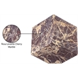 Meridian Furniture Block Cherry Marble Decorative Cube