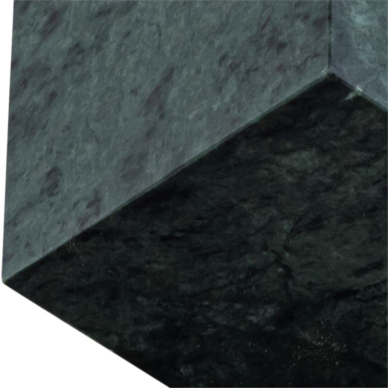 Meridian Furniture Block Green Marble Decorative Cube