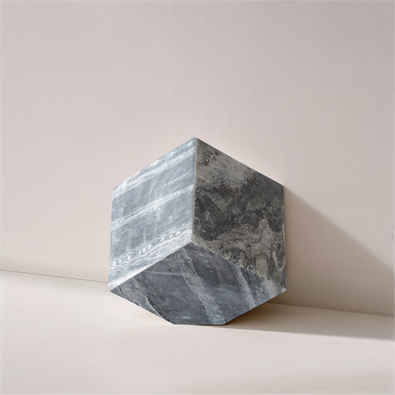 Meridian Furniture Block Panda Marble Decorative Cube