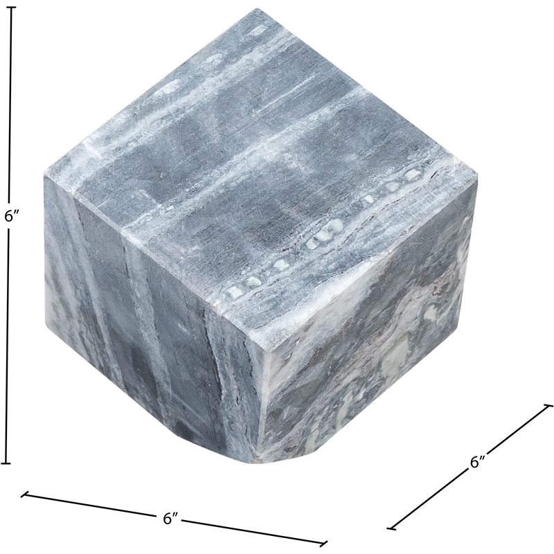 Meridian Furniture Block Panda Marble Decorative Cube