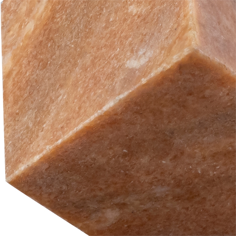 Meridian Furniture Block Pink Marble Decorative Cube