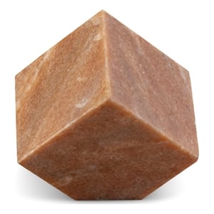 Meridian Furniture Block Pink Marble Decorative Cube