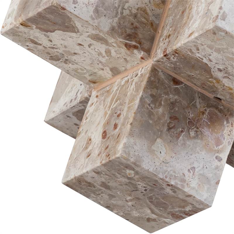 Meridian Furniture Jack Beige Marble Decorative Jack Object