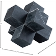 Meridian Furniture Jack Black Marble Decorative Jack Object
