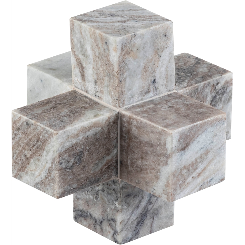 Meridian Furniture Jack Brown Marble Decorative Jack Object