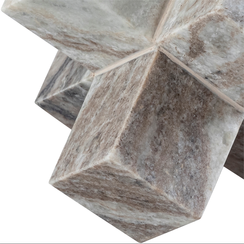 Meridian Furniture Jack Brown Marble Decorative Jack Object