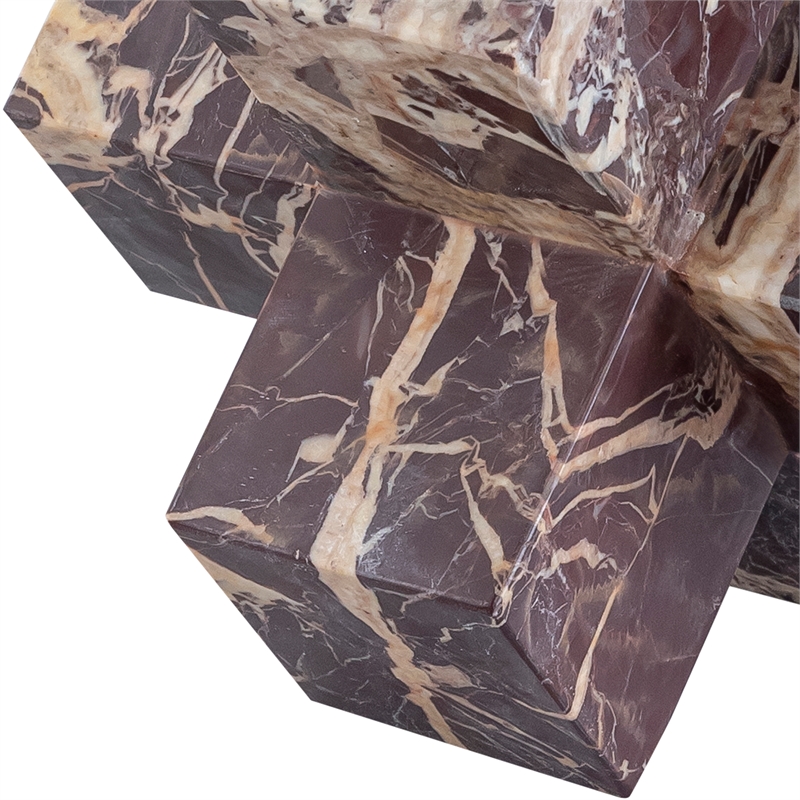Meridian Furniture Jack Cherry Marble Decorative Jack Object