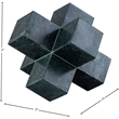 Meridian Furniture Jack Green Marble Decorative Jack Object