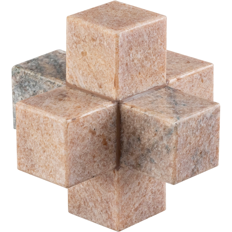 Meridian Furniture Jack Pink Marble Decorative Jack Object