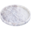 Meridian Furniture Barletta White Round Marble Tray