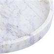 Meridian Furniture Barletta White Round Marble Tray
