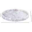Meridian Furniture Barletta White Round Marble Tray