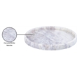 Meridian Furniture Barletta White Round Marble Tray