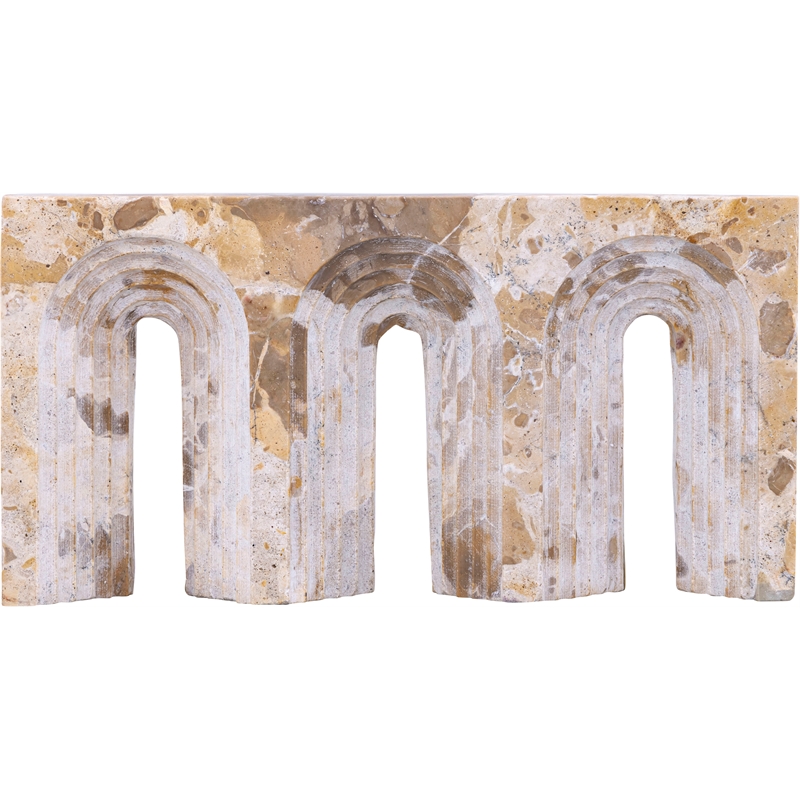 Meridian Furniture Curva Beige Marble Decorative Object