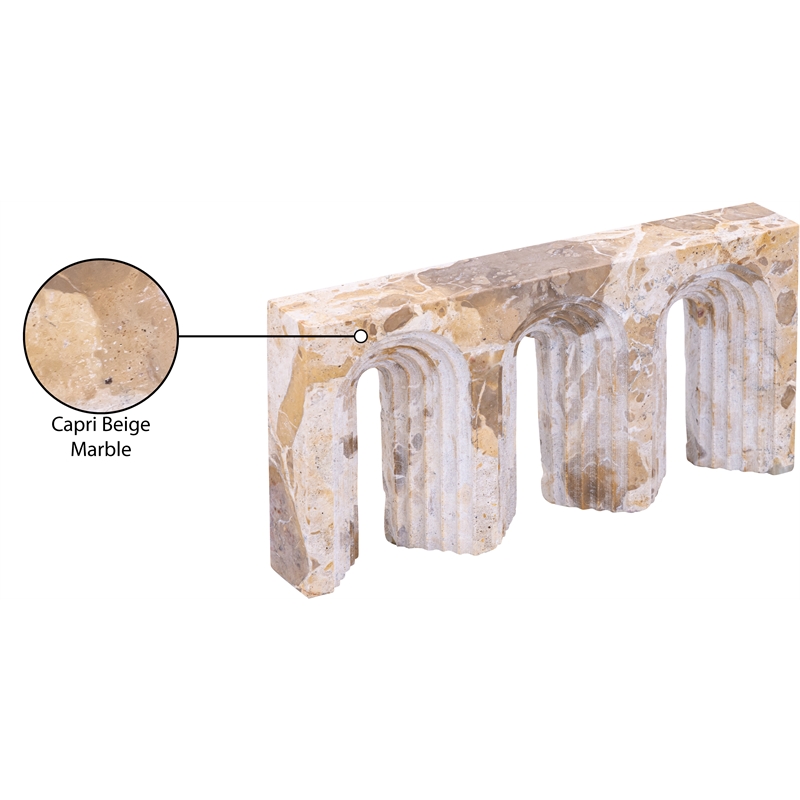Meridian Furniture Curva Beige Marble Decorative Object