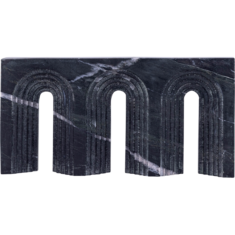 Meridian Furniture Curva Black Marble Decorative Object