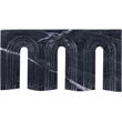Meridian Furniture Curva Black Marble Decorative Object