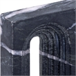 Meridian Furniture Curva Black Marble Decorative Object