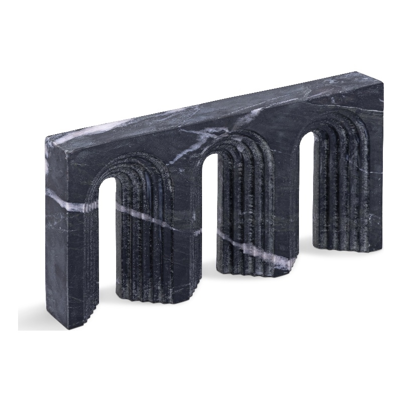 Meridian Furniture Curva Black Marble Decorative Object