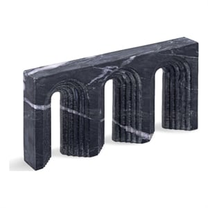 Meridian Furniture Curva Black Marble Decorative Object