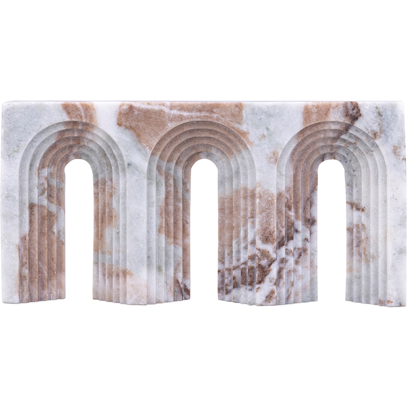 Meridian Furniture Curva Brown Marble Decorative Object