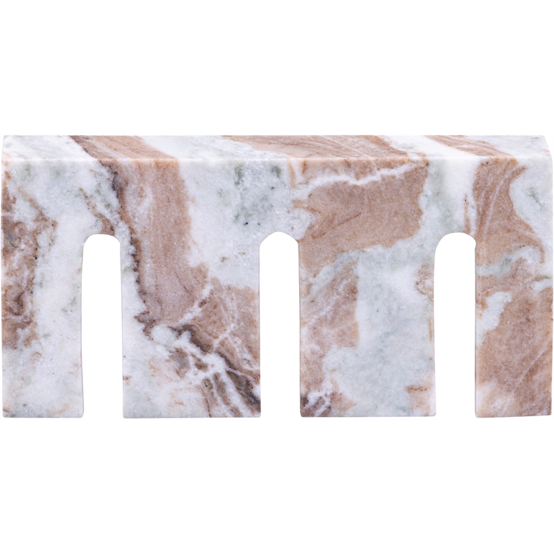 Meridian Furniture Curva Brown Marble Decorative Object