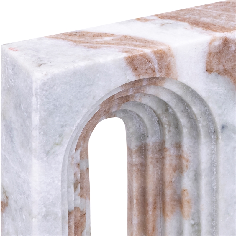 Meridian Furniture Curva Brown Marble Decorative Object