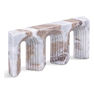 Meridian Furniture Curva Brown Marble Decorative Object