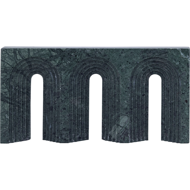 Meridian Furniture Curva Green Marble Decorative Object