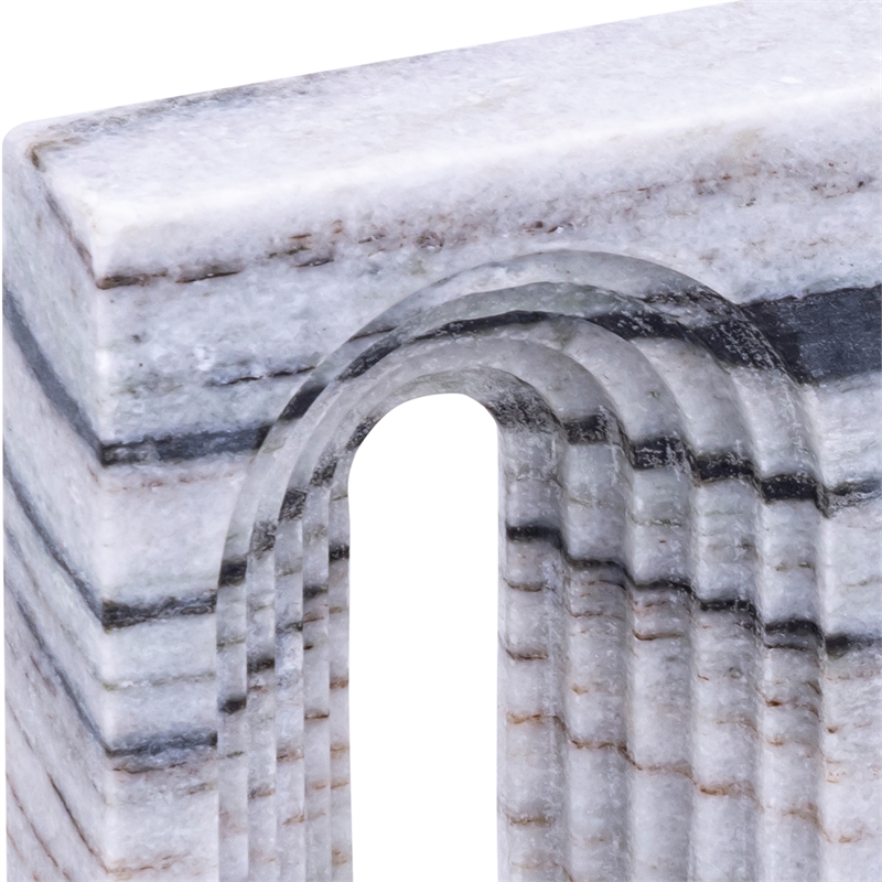 Meridian Furniture Curva Panda Marble Decorative Object