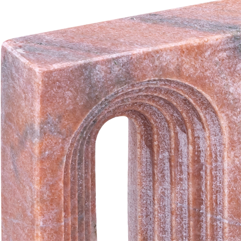 Meridian Furniture Curva Pink Marble Decorative Object