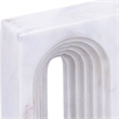 Meridian Furniture Curva White Marble Decorative Object