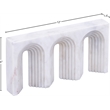 Meridian Furniture Curva White Marble Decorative Object