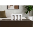 Meridian Furniture Curva White Marble Decorative Object