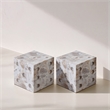 Meridian Furniture Dice Beige Marble Decorative Dice