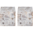 Meridian Furniture Dice Beige Marble Decorative Dice
