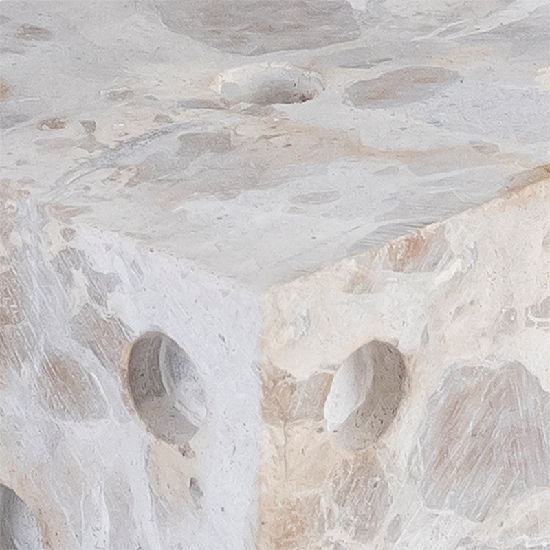 Meridian Furniture Dice Beige Marble Decorative Dice