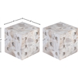 Meridian Furniture Dice Beige Marble Decorative Dice