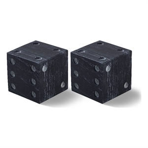 Meridian Furniture Dice Black Marble Decorative Dice