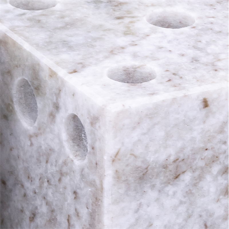 Meridian Furniture Dice Brown Marble Decorative Dice