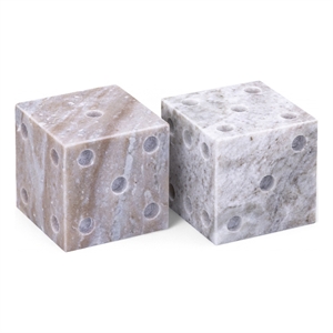 Meridian Furniture Dice Brown Marble Decorative Dice