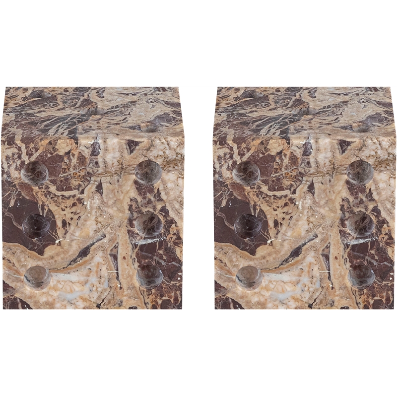 Meridian Furniture Dice Cherry Marble Decorative Dice