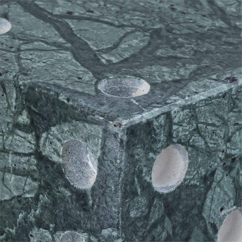 Meridian Furniture Dice Green Marble Decorative Dice