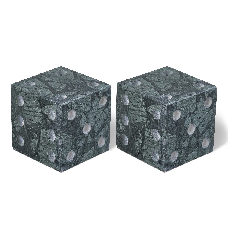 Meridian Furniture Dice Green Marble Decorative Dice