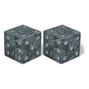 Meridian Furniture Dice Green Marble Decorative Dice