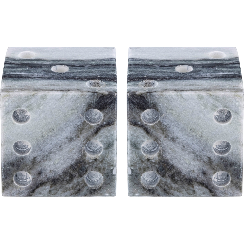 Meridian Furniture Dice Panda Marble Decorative Dice