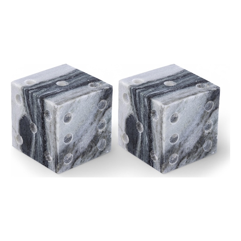 Meridian Furniture Dice Panda Marble Decorative Dice
