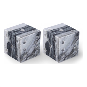 Meridian Furniture Dice Panda Marble Decorative Dice