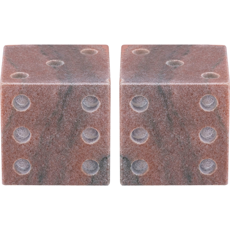 Meridian Furniture Dice Pink Marble Decorative Dice