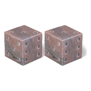Meridian Furniture Dice Pink Marble Decorative Dice